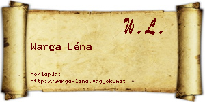 Warga Léna névjegykártya